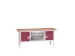 werkbank,HxBxD 830-930x2000x600mm,multiplexblad,uitrusting: 2laden
