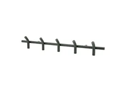 Wandkapstok 5 haken Zwart