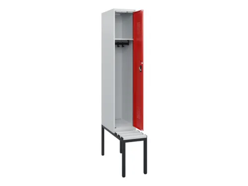 locker met bank,HxBxD 1950x300x815mm,1vak,vak B 300mm,cilinderslot
