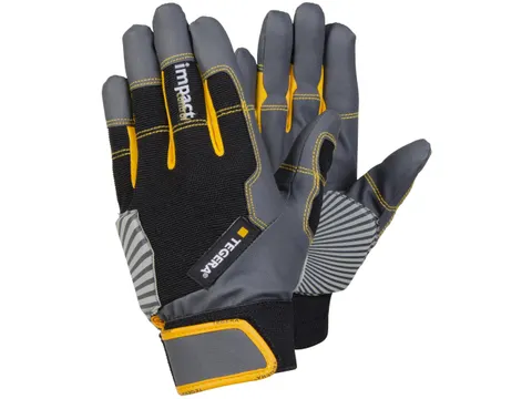 Tegera PRO 9185 anti-vibratiehandschoenen, grijs/zwart/geel, maat 11,