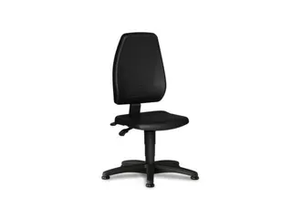 Bimos Werkplaatsstoel Economy, zitting PU-schuim zwart, met glijders - 1