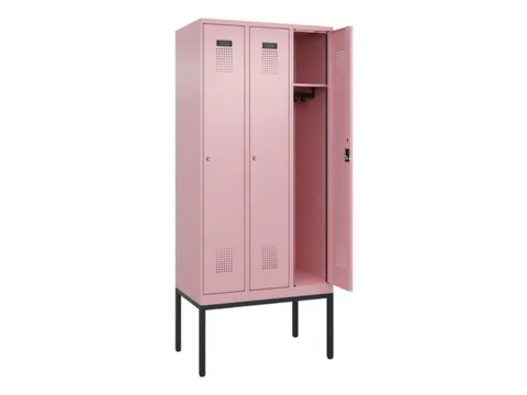 locker,HxBxD 2120x900x500mm,3vak,vak B 300mm,cil.-slot,voetonderstel