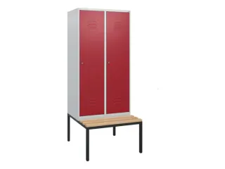 locker met bank,HxBxD 1950x800x815mm,2vak,vak B 400mm,cil.-slot - 1