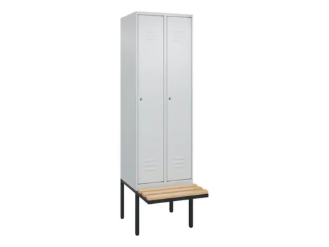locker met bank,HxBxD 2120x600x815mm,2vak,vak B 300mm,cil.-slot