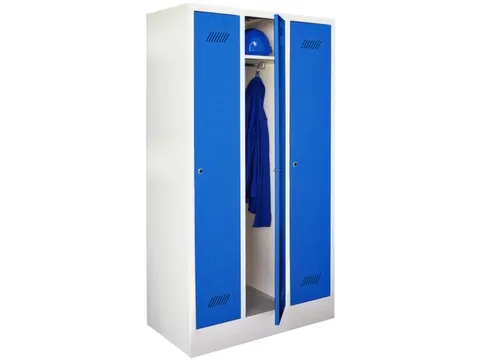 locker,HxBxD 1850x900x500mm,3vak,vak B 300mm,RAL7035,front RAL7016