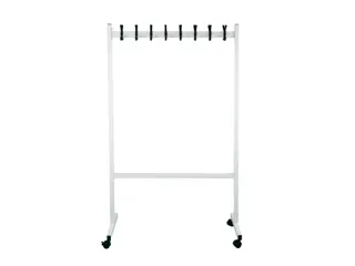 garderoberek,verrijdbaar,HxLxB 1700x550x1000mm,16haak,Staal/kunststof - 1