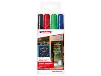 Edding Krijtmarker e-4095 Ronde Punt Etui van 4 Stuks