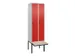 locker voor scheiding van kleding,HxBxD 2120x600x815mm,2vak