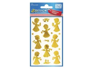 Etiket Z-design Christmas gouden engeltjes - 2 vel - 2