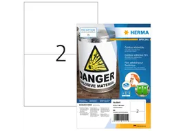 HERMA 9541 Weervast Outdoor folie-etiket A4 210x148mm Wit 80 stuks