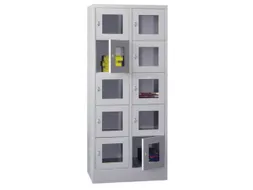 lockerkast,HxBxD 1850x800x500mm,2x5vakken,RAL7035,front RAL7035