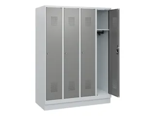 schoollocker,HxBxD 1630x1200x500mm,4vak,vak B 300mm,cil.-slot,sokkel - 1