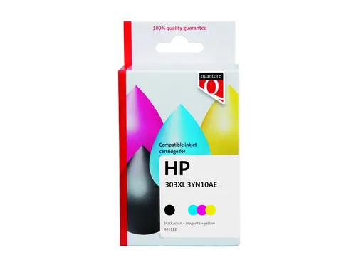 Inktcartridge Quantore alternatief tbv HP 3YN10AE 303XL zwart+kleur