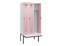 locker met bank,voor scheiding van kleding,HxBxD 2120x900x815mm,3vak