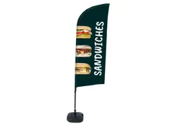 Promotievlag Alu Wind complete set "Sandwiches" ECO print