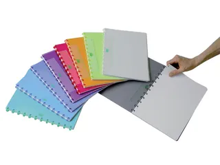 Schrift Adoc A4 ruit 5x5mm 144 pagina's 90gr assorti - 1