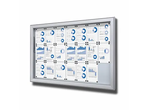 Vergrendelbaar Notitiebord Outdoor Extra Diep 21xA4
