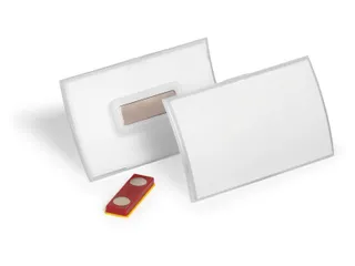 Naambadge CLICK FOLD 54x90 mm met magneet place and hold PP - 1