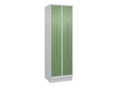 Z-garderobekast,HxBxD 1950x600x500mm,vak B 150/300mm,cil.-slot,sokkel