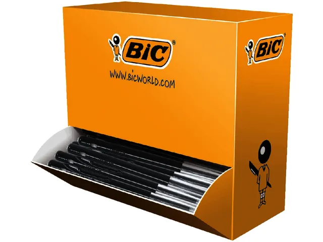 Balpen Bic M10 medium zwart doos à 90+10 gratis