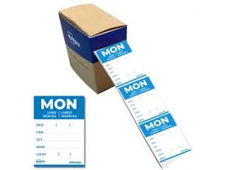 Etiket Avery HACCP maandag blauw 40x56mm 500 stuks - 4