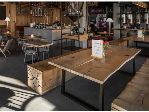 Menukaarthouder IEZZY T tafeldisplay A6 hout