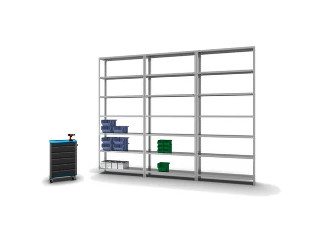 magazijnstelling,grondveld,HxBxD 3000x1300x300mm,vaklast 350kg