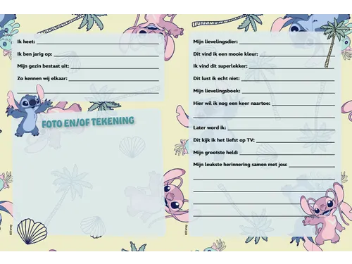 Interstat Vriendenboek Lilo Stitch 80 pagina's