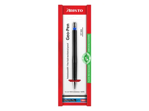 Vulpotlood Aristo Geo Pen 0,7mm zwart op eco blister