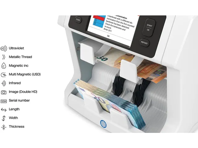 biljettelmachine 2985-SC, 10-voudige detectie incl. Safescan app