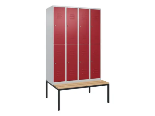 Dubbeldekse dekenkist,HxBxD 2120x1200x815mm,4x2vak.,vak B 300mm