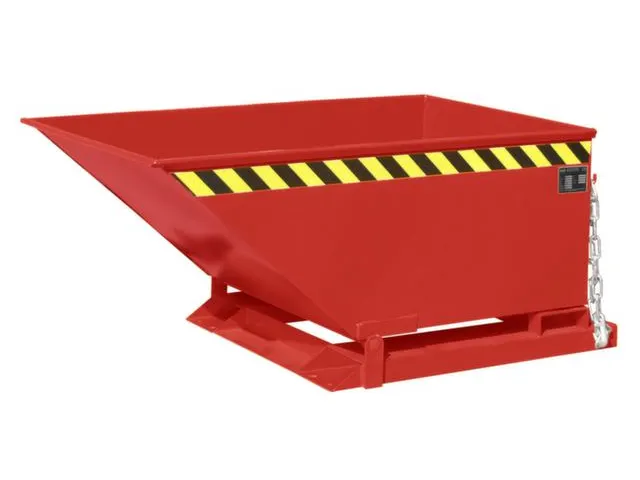 Kiepbak Staalplaat 610x840x1390mm Inh. 0.40m³ 300kg Rood