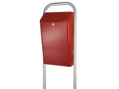 Buitenafvalbak met klep 50 Liter Rood