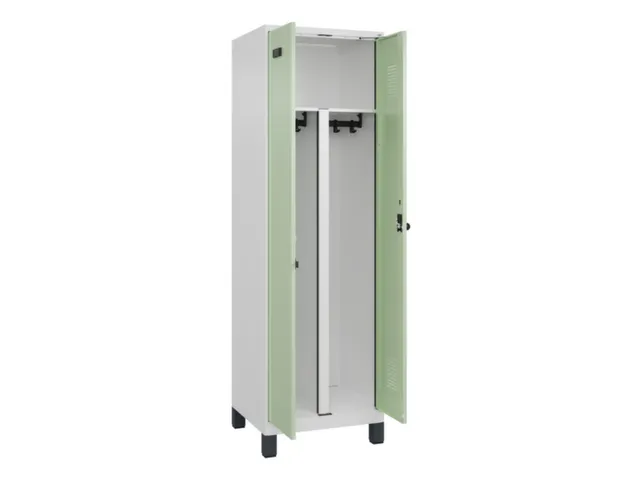 PBM-locker,HxBxD 1950x600x500mm,2vak,vak B 300mm,draaigrendel