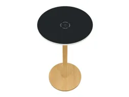 statafel,HxØ 1100x600mm,rond,schotelvoet natuur,blad antraciet