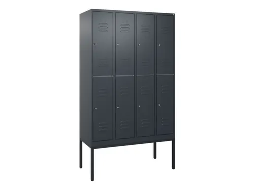 dubbeldekse locker,HxBxD 2120x1200x500mm,4x2vak.,vak B 300mm,cil.-slot