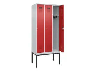 locker,HxBxD 2120x900x500mm,3vak,vak B 300mm,cil.-slot,voetonderstel - 1
