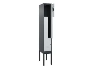 Z-garderobekast,HxBxD 2120x300x500mm,vak B 150/300mm,cil.-slot - 2