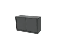 schuifdeurkast,HxBxD 720x1200x445mm,MS-donkergrijs
