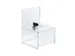 Urne Sigel transparent avec serrure 15x22x15mm + fente