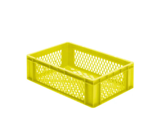 Euronorm-stapelbak 33l 175x600x400mm Wanden/bodem Opengewerkt Geel