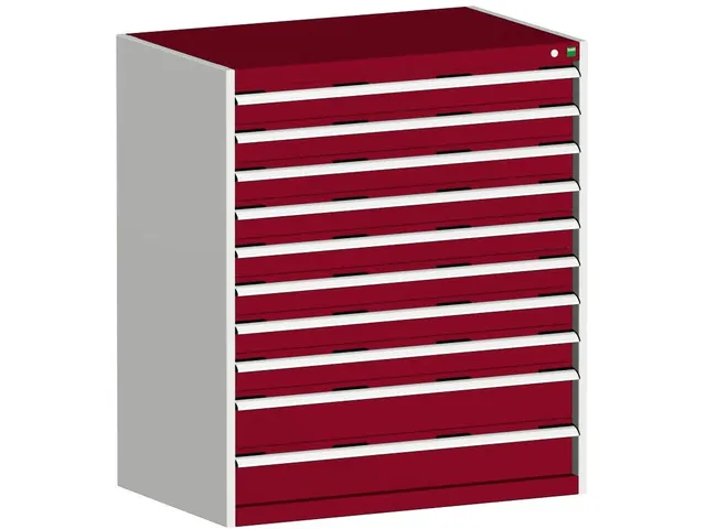 ladekast HxBxD 1200x1050x650mm 10laden RAL7035 front RAL3004