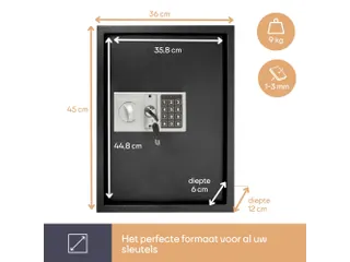 Sleutelkluis 45x36x12cm 71 Sleutels - 8
