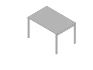 bureau HxBxD 730x1200x800mm blad grijs 4-voeten aluminium - 2