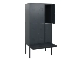 Dubbeldekse dekenkist,HxBxD 1950x900x815mm,3x2vak.,vak B 300mm - 2
