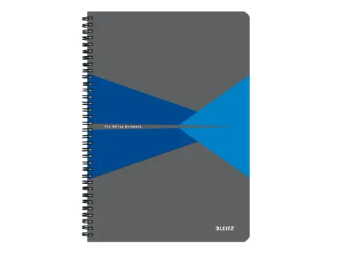 Leitz Office Notitieboek A4 gelijnd met PP omslag Grijs/Blauw
