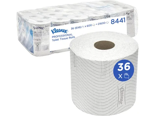 Kleenex 8441 toiletpapier 2-laags 600 Vel Pak a 36 Rol