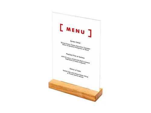 Houten Menuhouder T Tafeldisplay A4 Portret