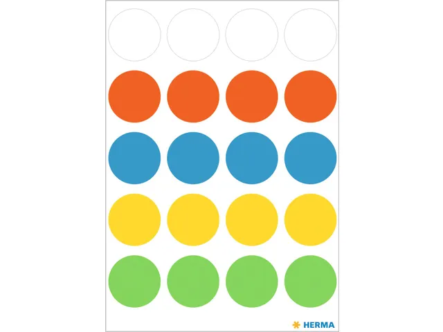 HERMA 1881 Multipurpose etiketten Rond 19mm Assorti 100 stuks