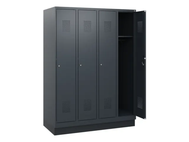 schoollocker,HxBxD 1630x1200x500mm,4vak,vak B 300mm,cil.-slot,sokkel